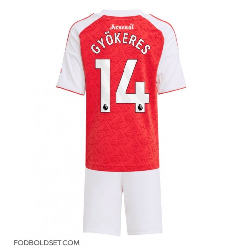 Arsenal Viktor Gyokeres #14 Hjemme Trøje Børn 2025-26 Kortærmet (+ Korte bukser)